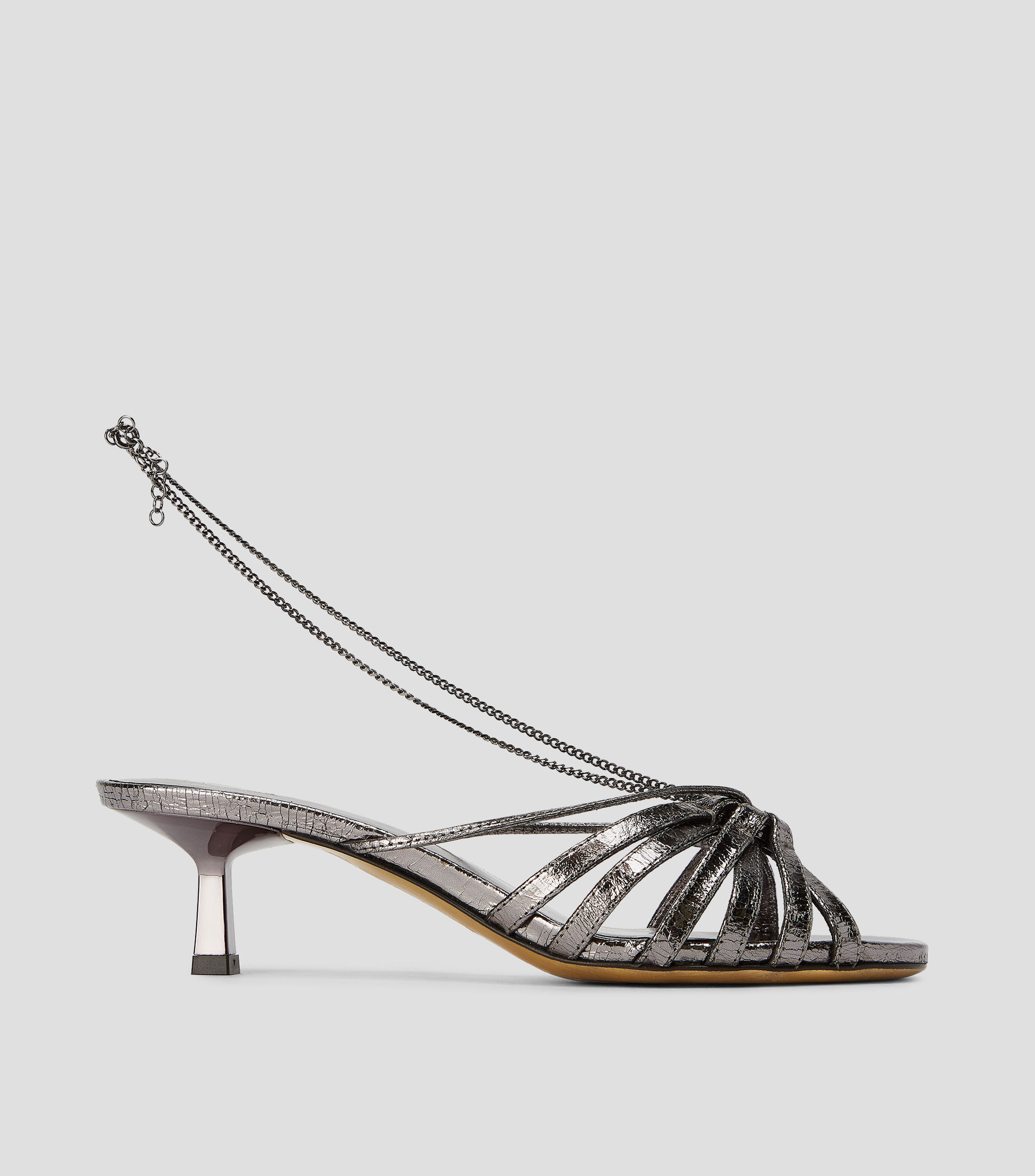 Sandalias Slip on con tacón bajo cuadrado Nico en piel Mujer